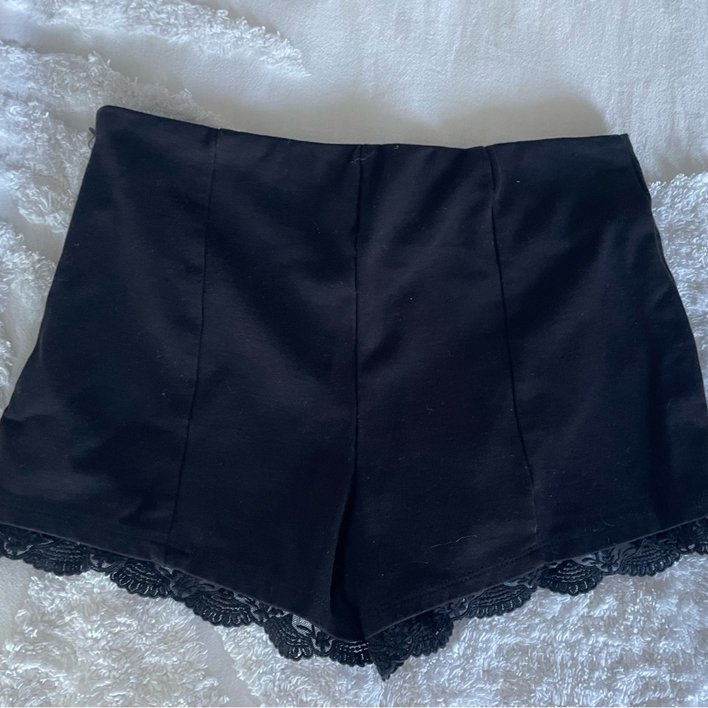 Bongo Black Lace Short Shorts